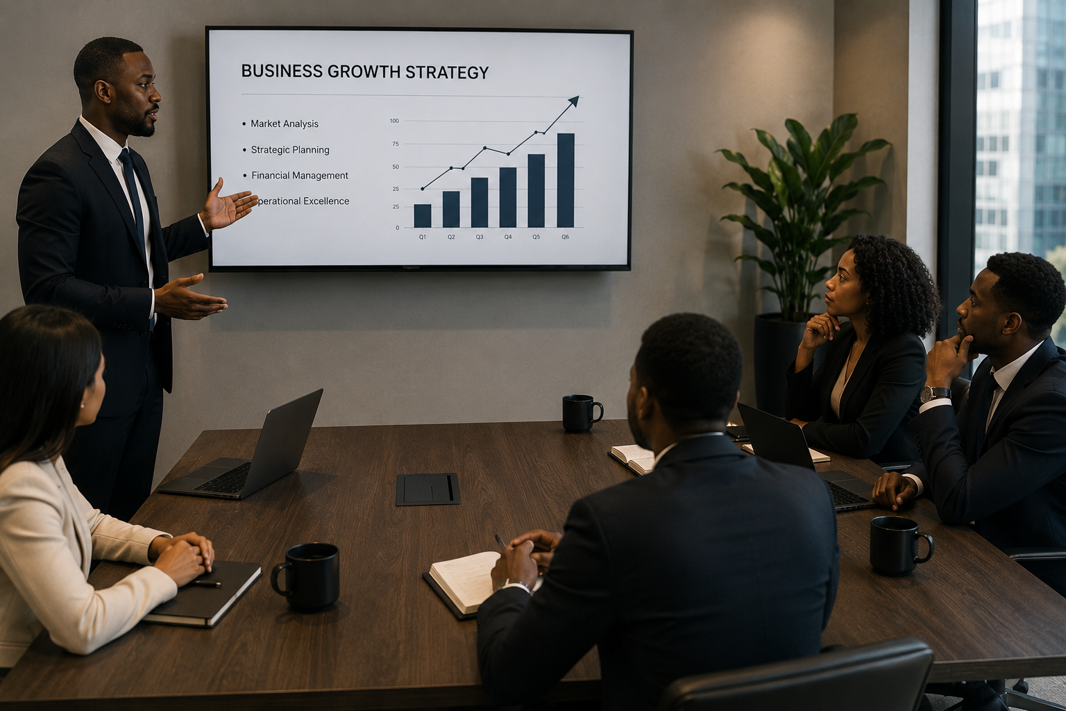 Editorial image representing strategic business advisory